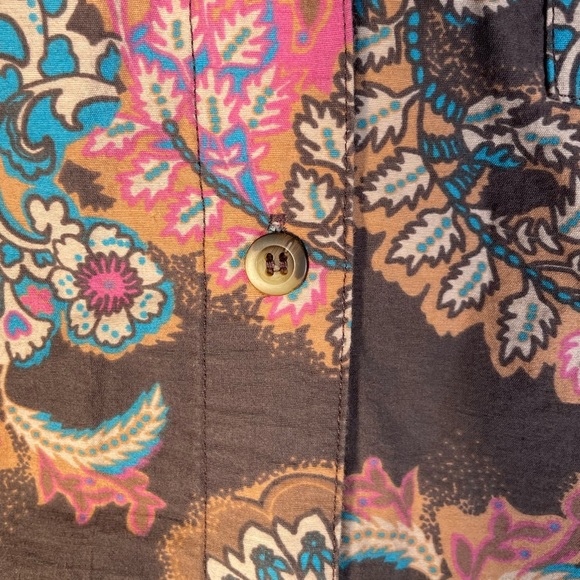 We The Free People Poolside Boyfriend Paisley Button Down Shirt Women’s Sz S - Picture 6 of 16